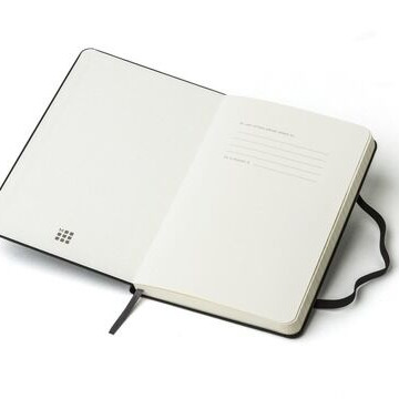 Moleskine Hard Cover, Medium Size Ruled Notebook - Black