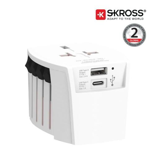 SKROSS World Travel Adapter MUV USB (AC) - USB & Type C ports