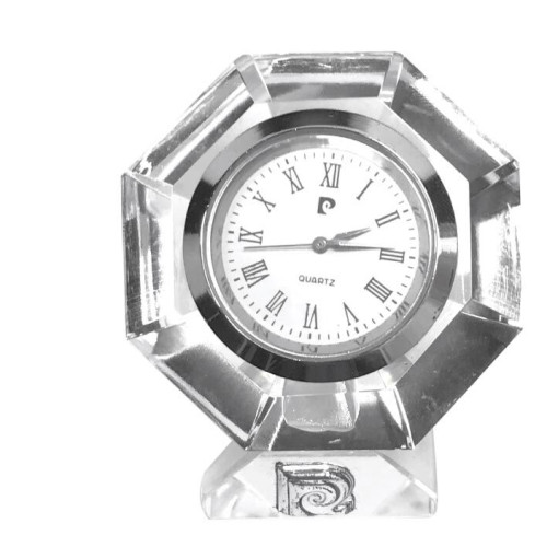 Tuiler - Crystal Hexagon Desk Clock by Pierre Cardin - Small