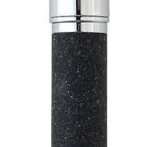 KORU - eco-neutral Metal Pen with Recycled Leather Barrel - Black