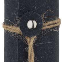 KORU - eco-neutral Metal Pen with Recycled Leather Barrel - Black
