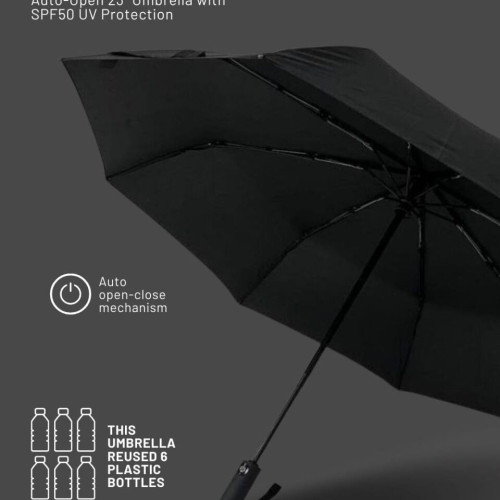 URBINO - Santhome RPET Auto-Open 23" Umbrella with SPF50 UV Protection