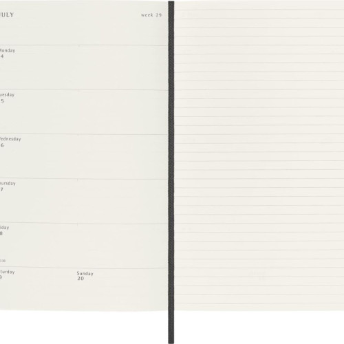 Moleskine 2025 Weekly 12M Planner - Soft Cover - Large