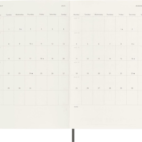 Moleskine 2025 Weekly 12M Planner - Soft Cover - Large