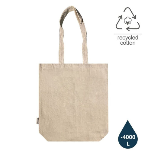 DARGUN - GRS-certified Recycled Cotton Tote Bag with Gusset - Beige