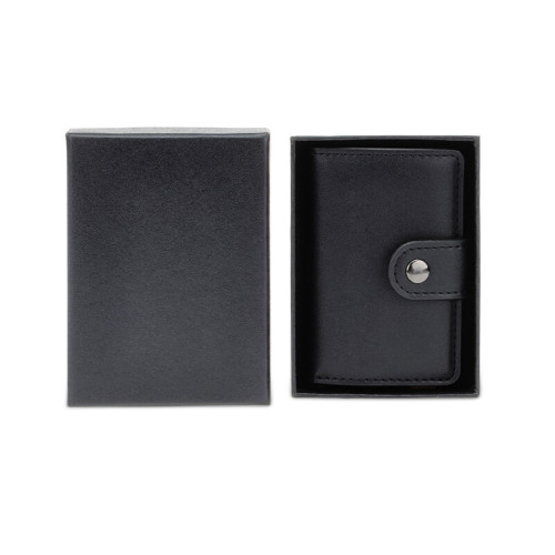 FLORINA - RFID PU Slim Cardholder Wallet - Black