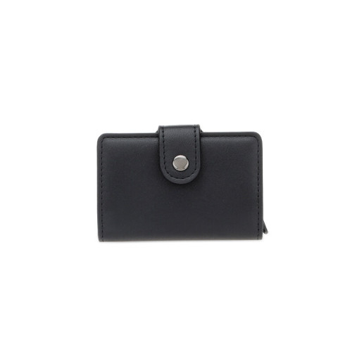 FLORINA - RFID PU Slim Cardholder Wallet - Black