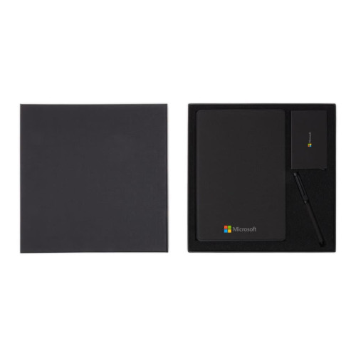 CHANGE ZERO Sustainable Gift Set with Refillable Notebook, Pen & Cardholder - Black