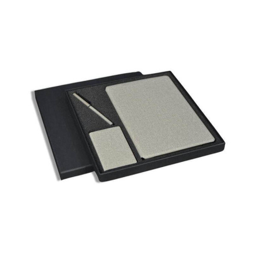 CHANGE ZERO Sustainable Gift Set with Refillable Notebook, Pen & Cardholder - Grey