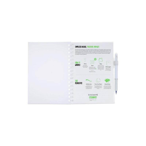 Santhome® Eternity - The Reusable Notebook & Pen Set - White