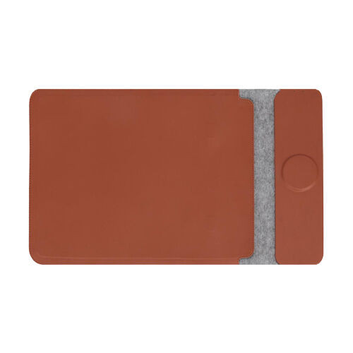 CAMDEN - Giftology 14" Felt Laptop Sleeve With 15W Magnetic Charger - Tan
