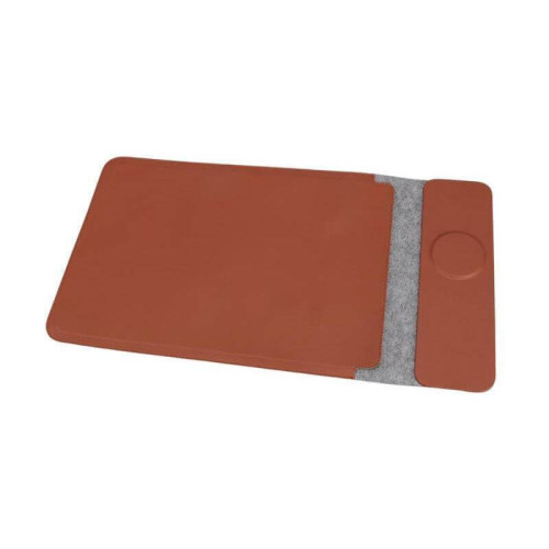 CAMDEN - Giftology 14" Felt Laptop Sleeve With 15W Magnetic Charger - Tan