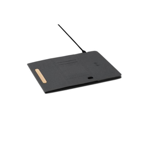 BLACE - CHANGE ZERO Recycled PU 15W Wireless Mousepad & Desk Organizer - Black