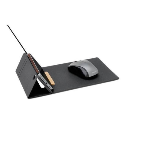 BLACE - CHANGE ZERO Recycled PU 15W Wireless Mousepad & Desk Organizer - Black