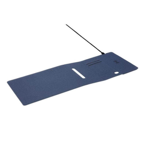 BLACE - CHANGE ZERO Recycled PU 15W Wireless Mousepad & Desk Organizer - Navy Blue