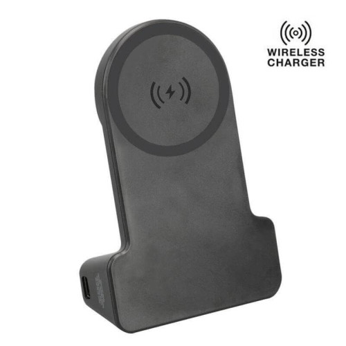 KORMAN - @memorii® Magnetic Phone Stand with 15W Wireless Charging and Remote Shutter - Black