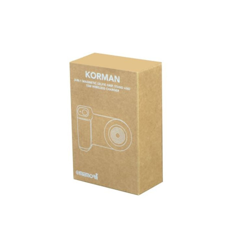 KORMAN - @memorii® Magnetic Phone Stand with 15W Wireless Charging and Remote Shutter - Black