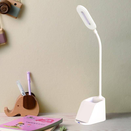 ALMERE - Giftology 3-in-1 Desk Lamp with 15W Wireless Charger & Pen Holder - White	