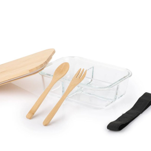 CORNETO - Hans Larsen Glass Lunch Box with Bamboo Cutlery