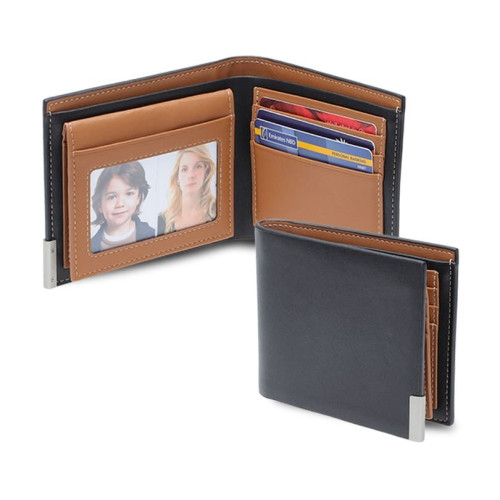 NIORT - Men's Billfold PU wallet with flip pocket