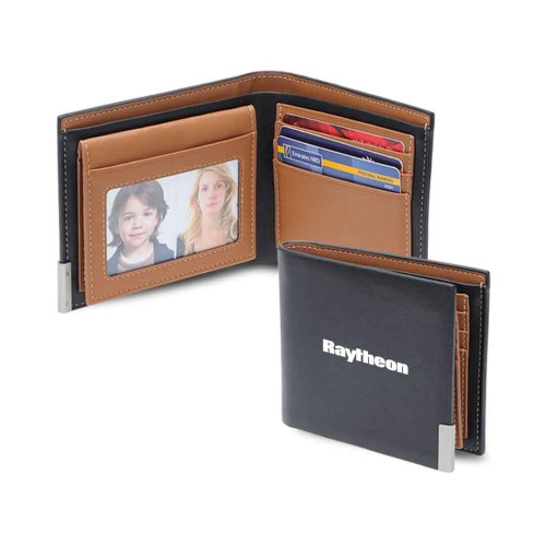 NIORT - Men's Billfold PU wallet with flip pocket