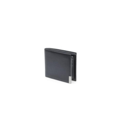 NIORT - Men's Billfold PU wallet with flip pocket - Black / Grey