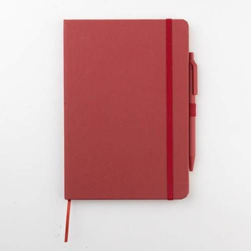 ABULA - eco-neutral® A5 Hard Cover Notebook & Pen Set - Cherry Paper