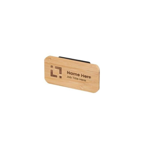 CESA - FSC-certified Sustainable Bamboo Name Badge with Magnet
