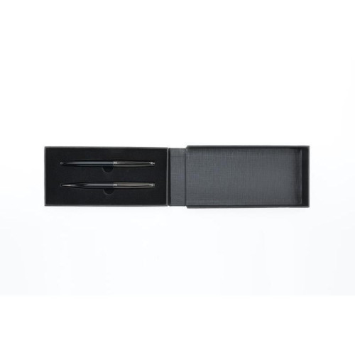 KIRAZ - Santhome® Gift Set of 2 Luxury Pens - Black / Chrome