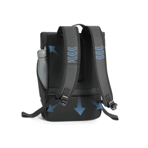 XDDESIGN Urban Water Resistant Flap-top Backpack - Black