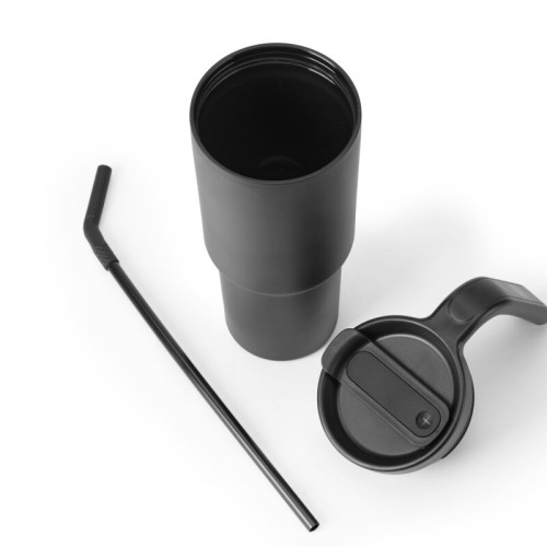 FORZA 360 - Hans Larsen Recycled Stainless Steel/PP Tumbler with 360 Branding - Black