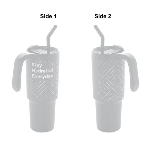 FORZA 360 - Hans Larsen Recycled Stainless Steel/PP Tumbler with 360 Branding - White