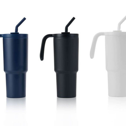 FORZA 360 - Hans Larsen Recycled Stainless Steel/PP Tumbler with 360 Branding - White