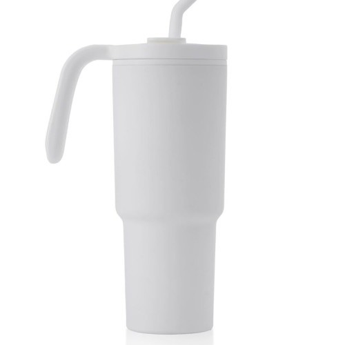 FORZA 360 - Hans Larsen Recycled Stainless Steel/PP Tumbler with 360 Branding - White