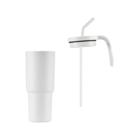 FORZA 360 - Hans Larsen Recycled Stainless Steel/PP Tumbler with 360 Branding - White