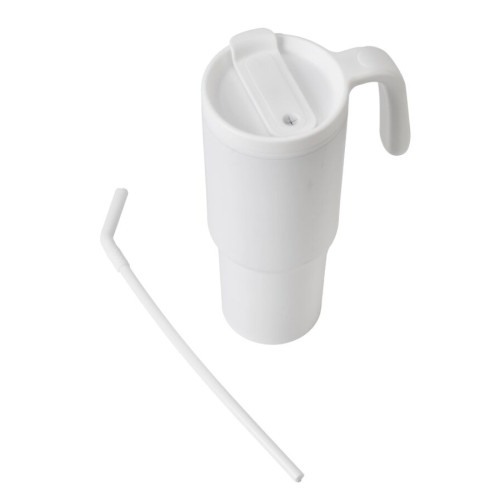 FORZA 360 - Hans Larsen Recycled Stainless Steel/PP Tumbler with 360 Branding - White