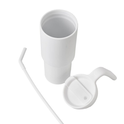 FORZA 360 - Hans Larsen Recycled Stainless Steel/PP Tumbler with 360 Branding - White