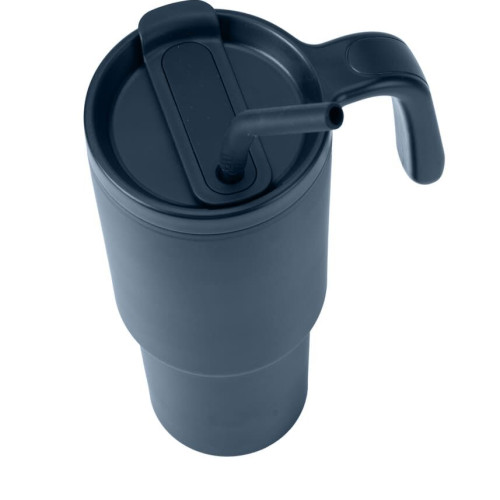 FORZA 360 - Hans Larsen Recycled Stainless Steel/PP Tumbler with 360 Branding - Navy Blue