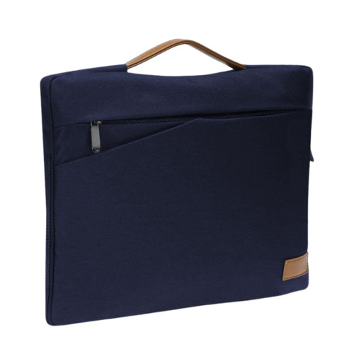 SALCEA - Santhome® 15" Laptop Sleeve - Navy Blue/Tan