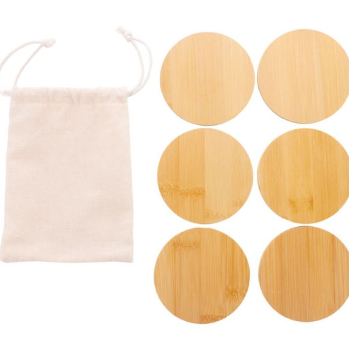 BAMBI SET - eco-neutral Set of 6 Bamboo Coasters