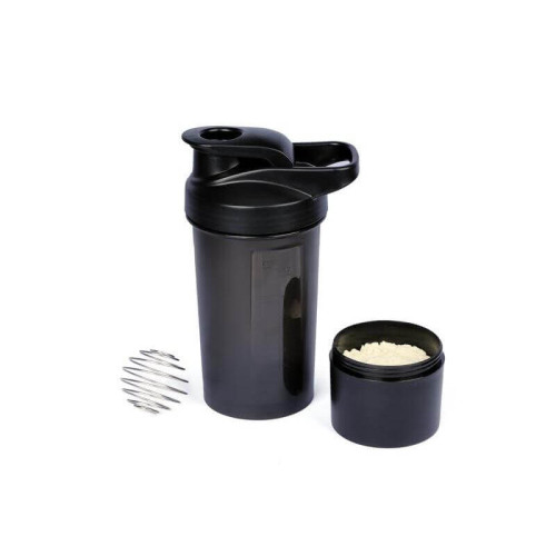 FINIQ - Giftology Protein Shaker Water Bottle with Cup - Black