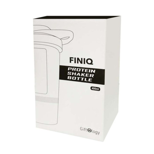 FINIQ - Giftology Protein Shaker Water Bottle with Cup - Black
