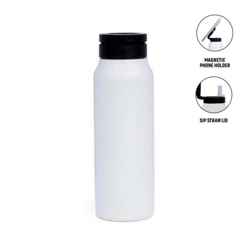 FERRO - Giftology Magnetic Phone Holder Water Bottle 760ml - White