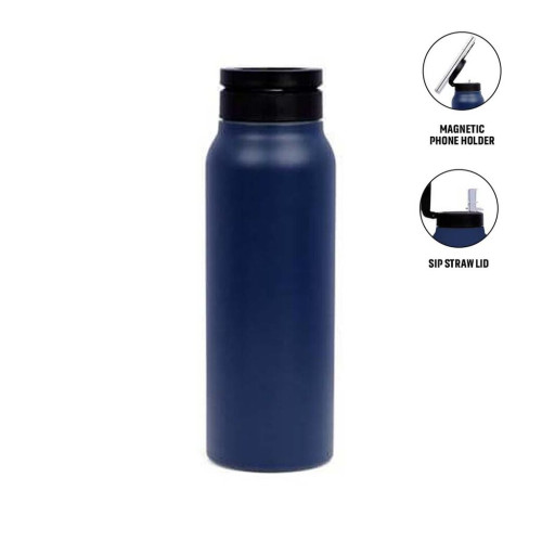 FERRO - Giftology Magnetic Phone Holder Water Bottle 760ml - Navy Blue