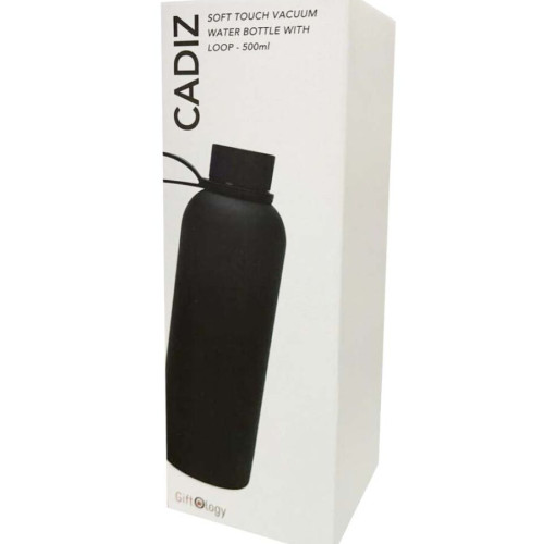 CADIZ - Giftology Double Wall Stainless Steel Bottle 500ml - Black
