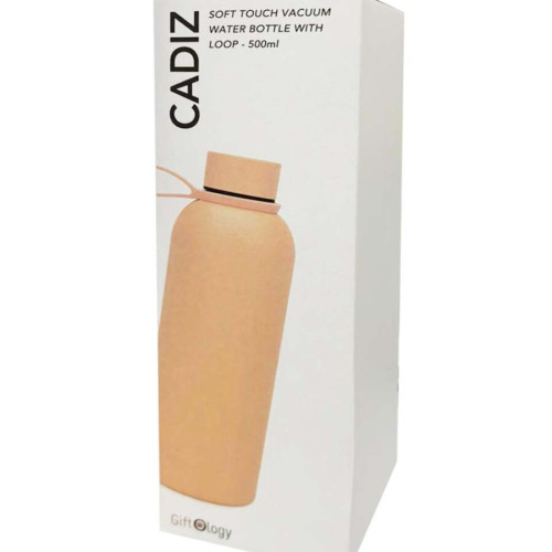 CADIZ - Giftology Double Wall Stainless Steel Bottle 500ml - Peach Pink