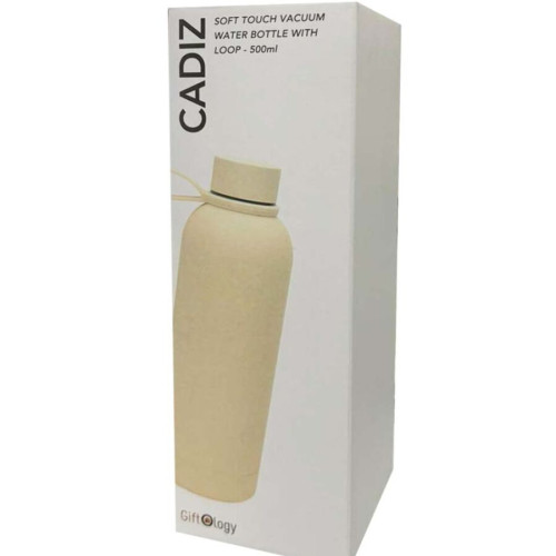 CADIZ - Giftology Double Wall Stainless Steel Bottle 500ml - Sand