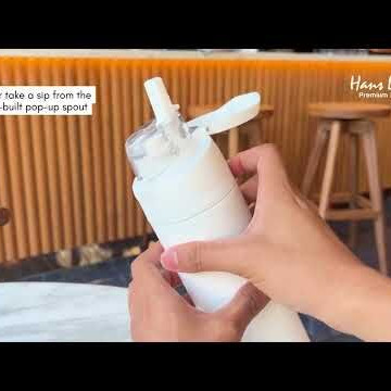 AERO SIP - Hans Larsen Recycled Stainless Steel Bottle with Dual Sip Lid - Black