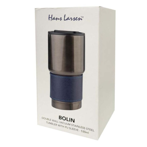 BOLIN - Hans Larsen Insulated Tumbler with Grip Sleeve 530ml - Blue