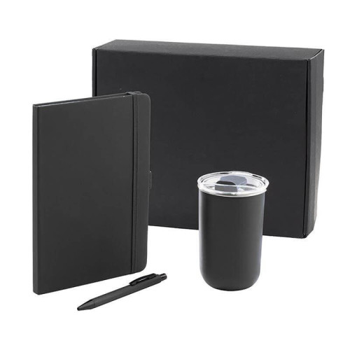 HEVIZ - Giftology Set of Tumbler, A5 Notebook and Pen - Black
